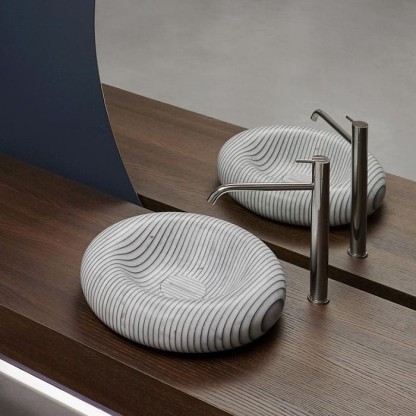 Antonio Lupi Gessati Раковина 45 см, без отв., накладная, цвет: Marmo Carrara