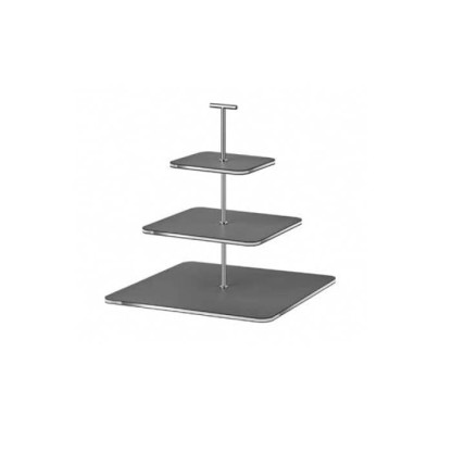 ADJ Сервировочная стойка, 30x30xH35 см., цвет: серый/черный, фурнитура хром