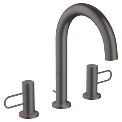 Axor Uno Смеситель для раковины 200, на 3 отв., с донным клапаном, цвет: шлифованный черный хром