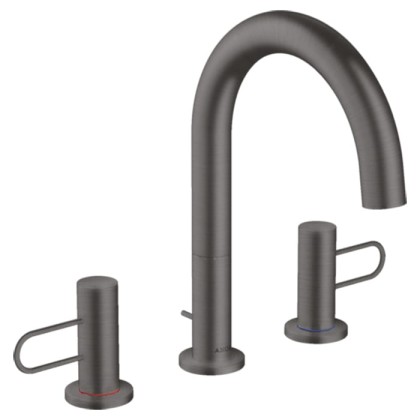 Axor Uno Смеситель для раковины 200, на 3 отв., с донным клапаном, цвет: шлифованный черный хром