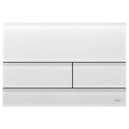 TECEsquare II, панель смыва с двумя клавишами металлическая, цвет: стекло белое сатинированное