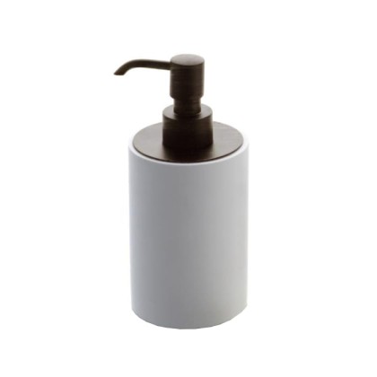 Bertocci Trecento Дозатор настольный из композита, цвет: белый матовый/Brass Bronze