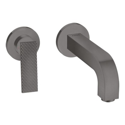 Axor Citterio Смеситель для раковины, встраиваемый, излив: 22см, с текстурой, цвет: шлифованный черный хром