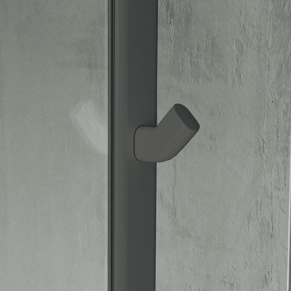 Novellini Giada Крючок, подвесной, для профиля, цвет: черный матовый