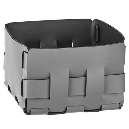 ADJ Корзинка Mini Bottega, 19x19xH13 см., цвет: серый/черный