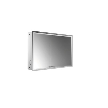 EMCO Prestige2 Зеркальный шкаф 66х101.5см., встраиваемый, LED-подсветка, 2 двери, 2 полки, розетка, правый, без EMCO light system