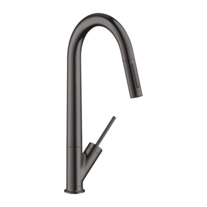 Axor Starck Смеситель для кухни, на 1 отв., с вытяжным изливом, цвет: шлифованный черный хром