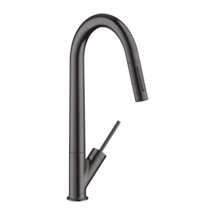 Axor Starck Смеситель для кухни, на 1 отв., с вытяжным изливом, цвет: шлифованный черный хром