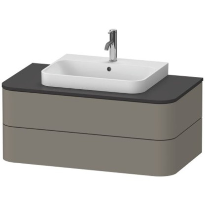 Duravit Happy D.2 Plus Тумба подвесная 100x55х40.8см, с раковиной и 2 ящиками, цвет: stone grey satin matt
