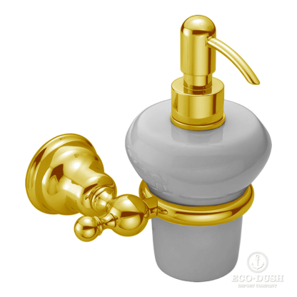 CISAL Arcana Дозатор подвесной керамический, цвет: белый/золото