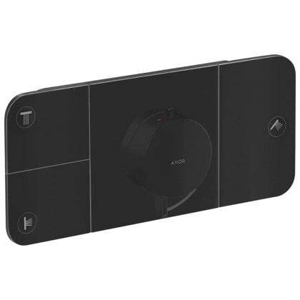 Axor One Смеситель для душа, термостат, на 3 источника, встраиваемый, цвет: черный матовый
