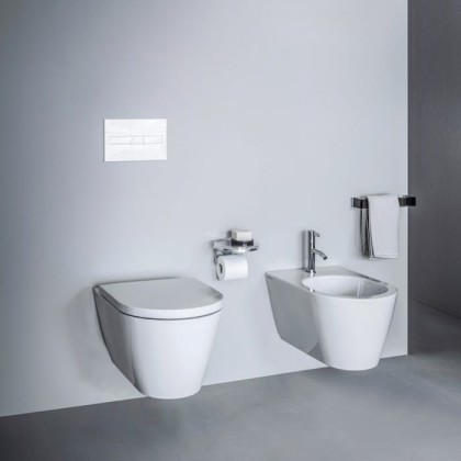 Laufen Kartell Биде подвесное 54.5х37х29см, с 1 отв. под смеситель, без боковых отв, с покр. LLC, цвет: белый