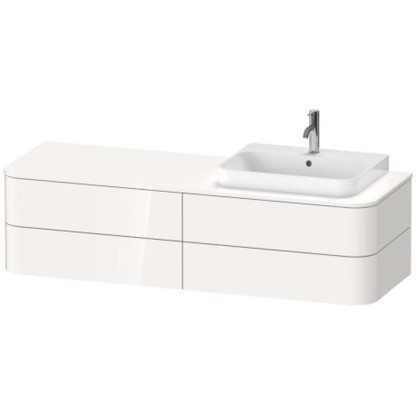 Duravit Happy D.2 Plus Тумба подвесная 160x55х40.8см, с раковиной и 4 ящиками, цвет: белый глянцевый
