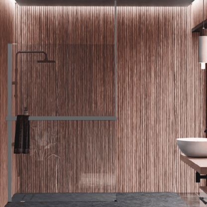 Novellini Kuadra H Душевое ограждение 160х205cм., с свободным входом, Sx, с потолочн кронштейн, с полотенцедержат, стекло прозрачное, цвет: Silver