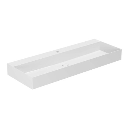 Azzurra Elegance Squared Раковина подвесная/накладная, 122x45xH12,5 см, 1 отв., цвет: Bianco lucido