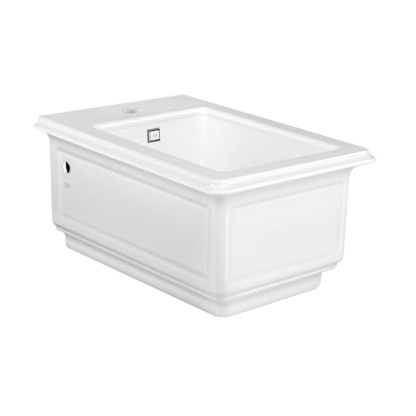 Gessi Eleganza Биде подвесное 56х39см., с 1 отверстием под смеситель, с сифоном, цвет: белый
