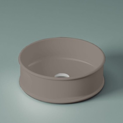 Artceram Atelier Раковина 44 см, без отв., настольная, круглая, цвет: tortora
