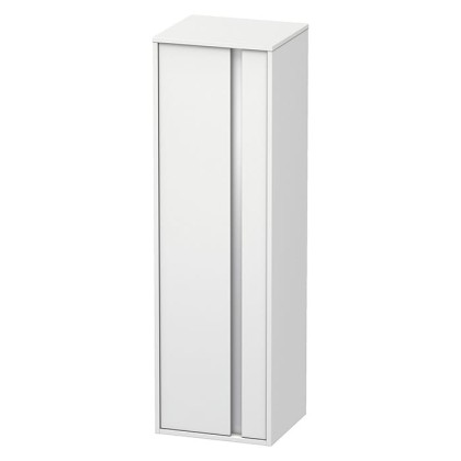 Duravit Ketho Шкаф высокий 40х36х132см, 1 дверка левая, 2 стекл полки, 1дерев полка, подвесной, цвет: белый матовый