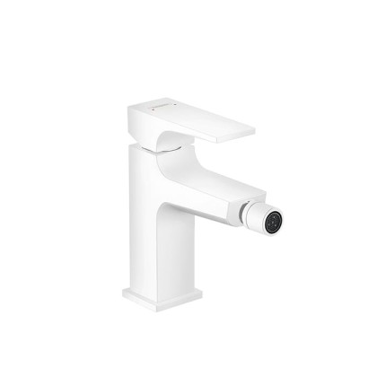 Hansgrohe Metropol Смеситель для биде на 1 отв, с донным клапаном, излив 129мм, цвет: белый матовый