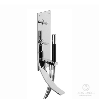 Cisal Wave Смеситель для ванны, встраиваемый, с ручным душем, цвет: хром