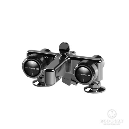 Stella Timeaster Смеситель на борт ванны на 2 отверстия 3267RG, круглая ручка d=65мм, цвет: хром