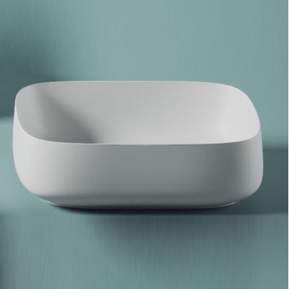 Artceram Cognac Раковина 56x41х15.5 см, без отв., накладная Quadro, без перелива, цвет: белый