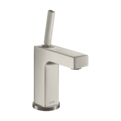 Axor Citterio Смеситель для раковины 110, на 1 отв., излив: 10.4cм., с донным клапаном, цвет: сталь