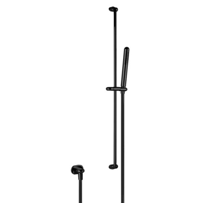 Gessi Goccia Душевая штанга с ручным душем и выводом воды из стены, цвет: черный