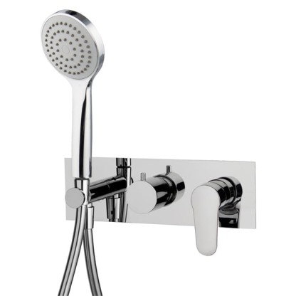 Fima Carlo Frattini Serie 22 Смеситель для душа, встраиваемый, на 2 источника с ручным душем, цвет: хром