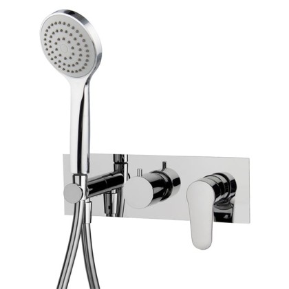 Fima Carlo Frattini Serie 22 Смеситель для душа, встраиваемый, на 2 источника с ручным душем, цвет: хром
