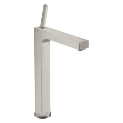 Axor Citterio Смеситель для раковины 280, на 1 отв., с донным клапаном, высокий, цвет: шлифованный никель
