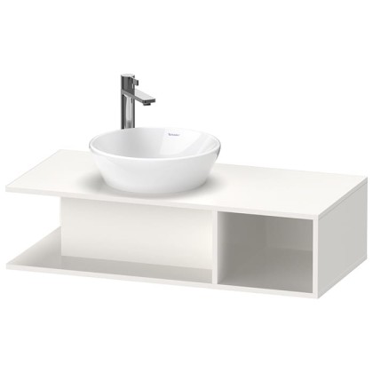 Duravit D-Neo Тумбочка подвесная компакт 100x48х26см., раковина, 1 открытое отделение на правой стороне, цвет: белый высокоглянцевый