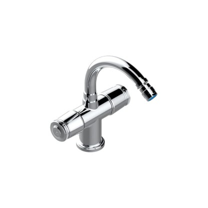 THG CORVAIR Смеситель для биде на 1 отверстие, 2-х вентильный, с донным клапаном, цвет: хром