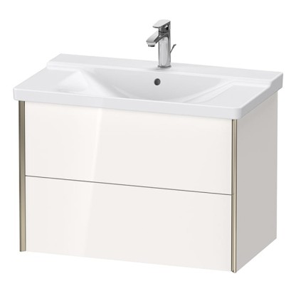 Duravit XViu Тумба подвесная 81x46.9x56.5м, с раковиной, 2 ящика, цвет: белый глянцевый/champagne matt
