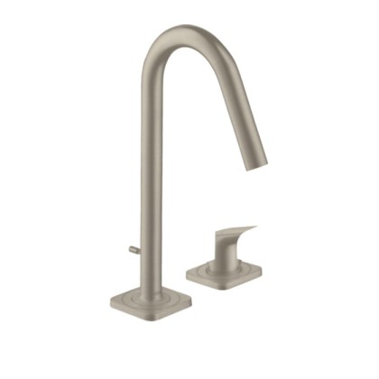 Axor Citterio M Смеситель для раковины, на 2 отв., с донным клапаном, цвет: шлифованный никель