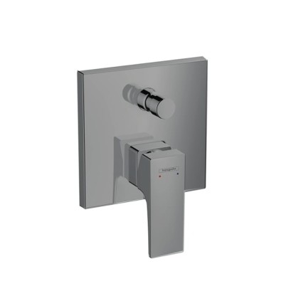 Hansgrohe Metropol Встраиваемый смеситель для ванны с переключателем и обр. клапанами, внешняя часть, цвет: шлифованный черный хром