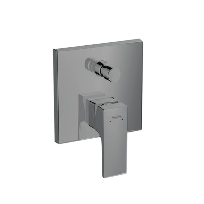 Hansgrohe Metropol Встраиваемый смеситель для ванны с переключателем и обр. клапанами, внешняя часть, цвет: шлифованный черный хром