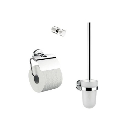 Emco Polo Набор: держатель т/б, ершик подвесной, крючек, цвет: хром