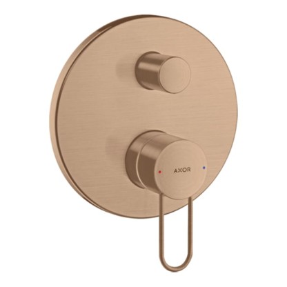 Axor Uno Смеситель для ванны, встраиваемый, с переключателем на 2 потока, цвет: шлифованное красное золото