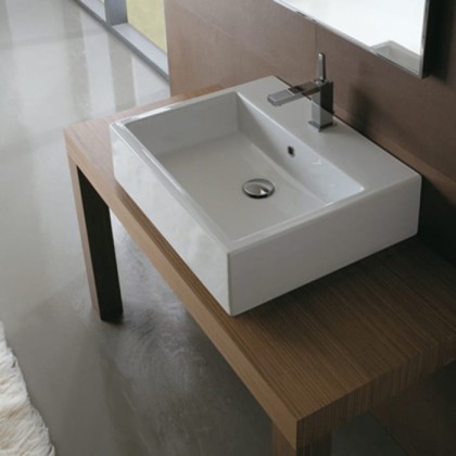 Globo Classic Раковина 60х50х14 см, 1 отв., накладная, цвет: белый