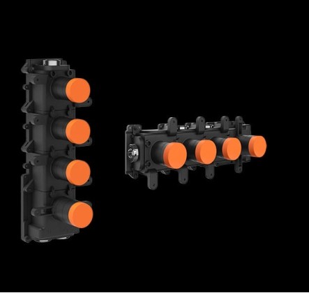 GESSI Встраиваемая часть термостатического смесителя с 3 запорными вентилями