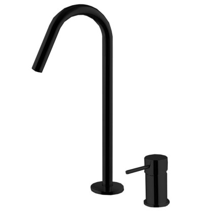 Fima Carlo Frattini Spillo Up Смеситель для раковины, на 2 отв., с донным клапаном, цвет: черный матовый