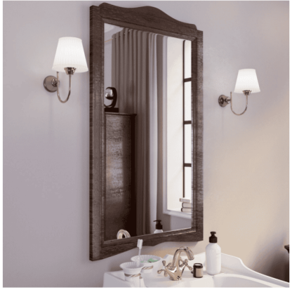 TW Veronica Nuovo Зеркало подвесное, в деревянной раме 83х110 см, цвет: noce