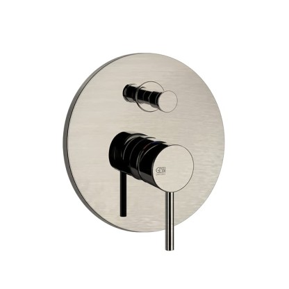 Gessi Emporio Via tortona Смеситель для душа, встраиваемый, на 2 выхода с переключателем ванна-душ, цвет: Finox Brushed Nickel