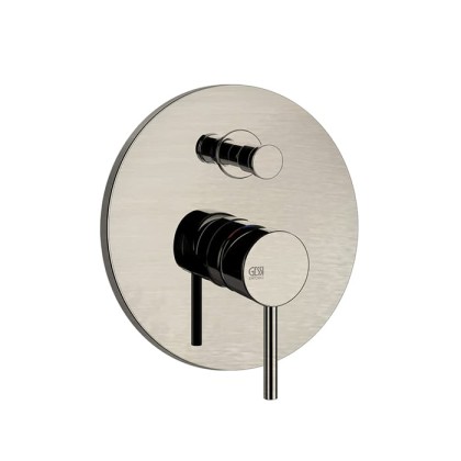 Gessi Emporio Via tortona Смеситель для душа, встраиваемый, на 2 выхода с переключателем ванна-душ, цвет: Finox Brushed Nickel