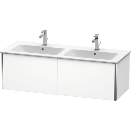 Duravit XSquare Тумба подвесная, 128х47.8х40см, с раковиной, с 2 выдв ящик, цвет: белый матовый