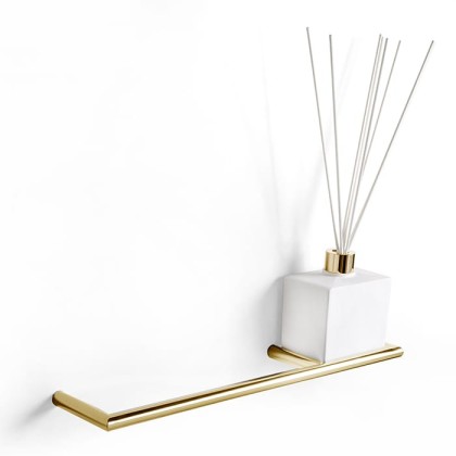 3SC Guy Полотенцедержатель и ароматический диффузор, 40см., справа, подвесной, композит Solid Surface, цвет: белый матовый/золото 24к. Lucido