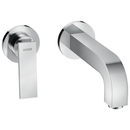 Axor Citterio Смеситель для раковины, встраиваемый, излив 220 мм, с розетками, внешняя часть, цвет: хром