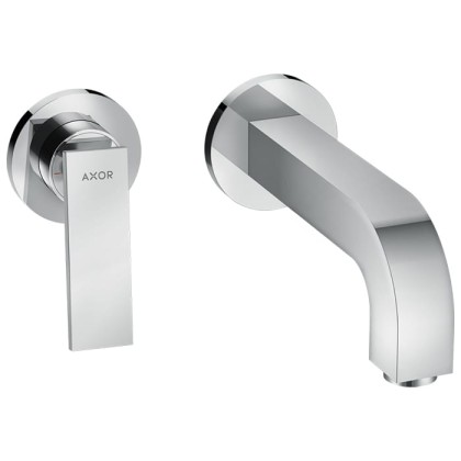 Axor Citterio Смеситель для раковины, встраиваемый, излив 220 мм, с розетками, внешняя часть, цвет: хром