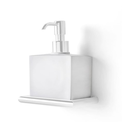 3SC Guy Дозатор для жидкого мыла, подвесной, композит Solid Surface, цвет: белый матовый/белый матовый